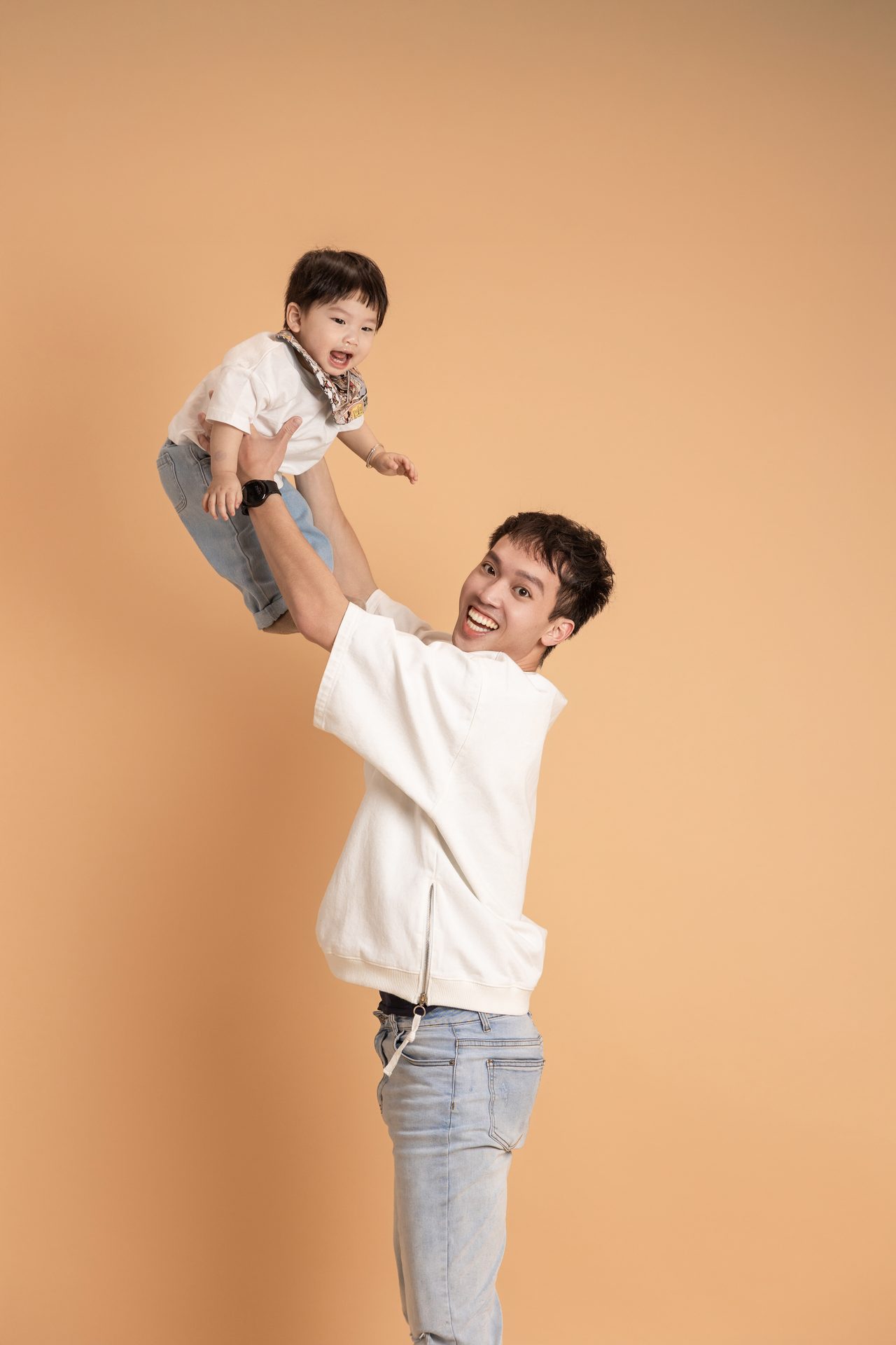 高雄親子攝影 孩子燦爛純真的笑容特寫