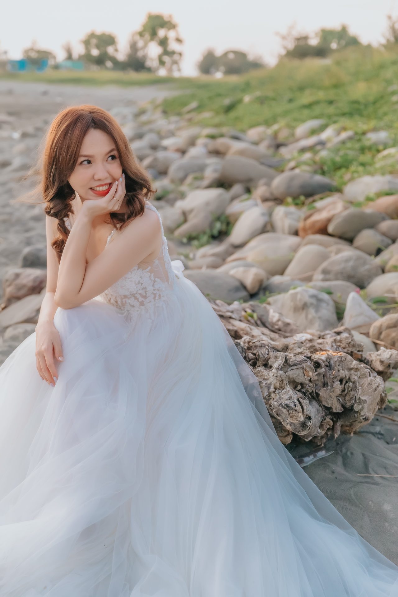高雄婚紗攝影 石灘白紗新娘唯美特寫