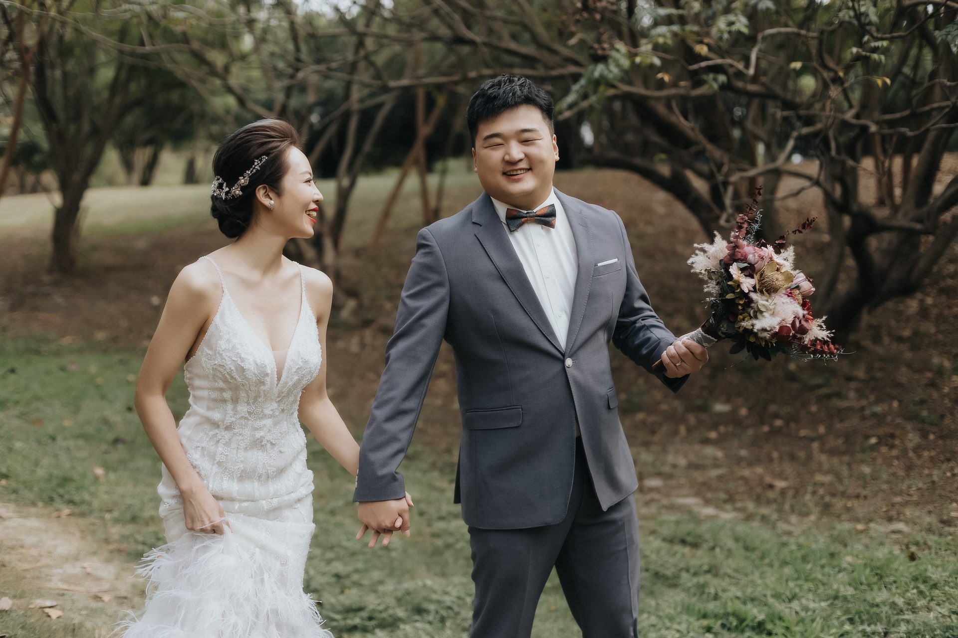 高雄婚紗攝影 果園牽手漫步