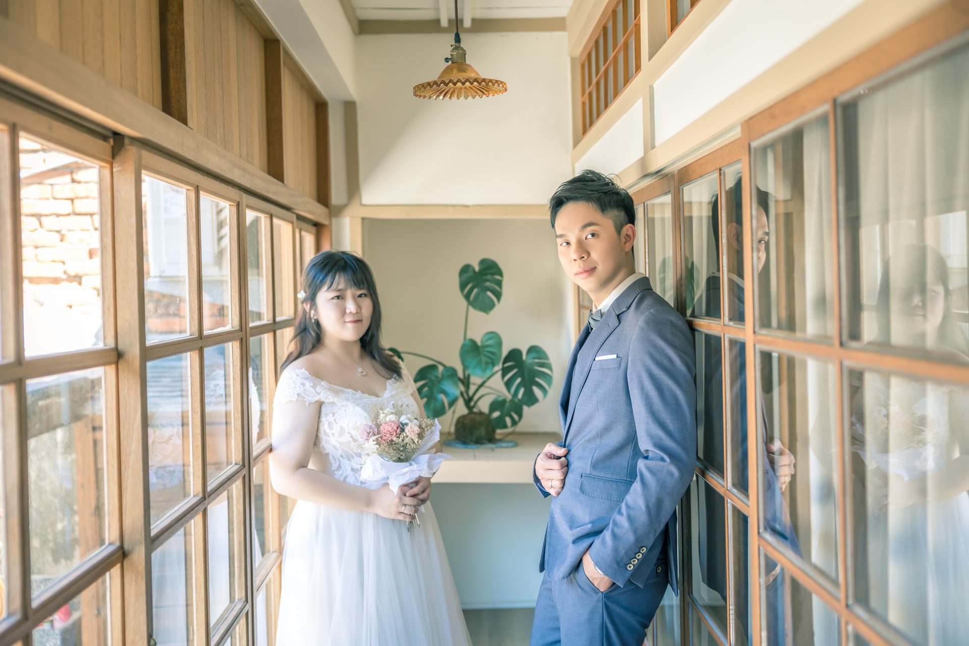 高雄婚紗攝影 老屋長廊光影婚紗