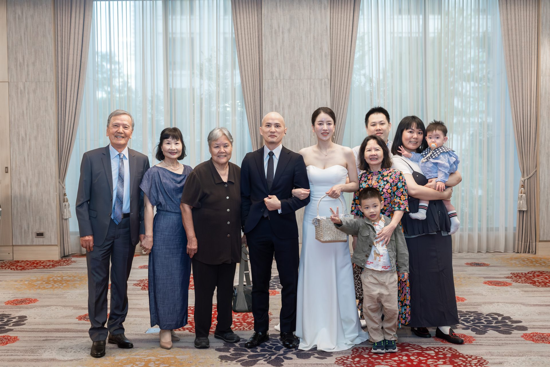 婚宴賓客的溫馨大合照,高雄婚禮攝影